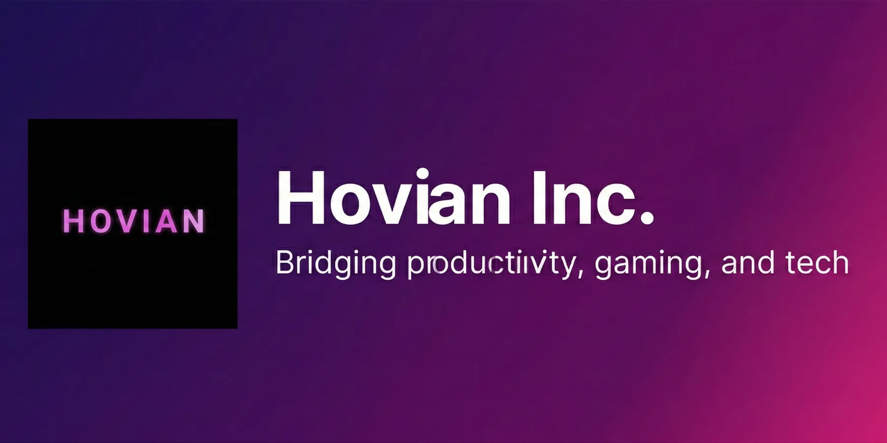 Banner with the Hovian logo and the text Hovian Inc. on a purple gradient.